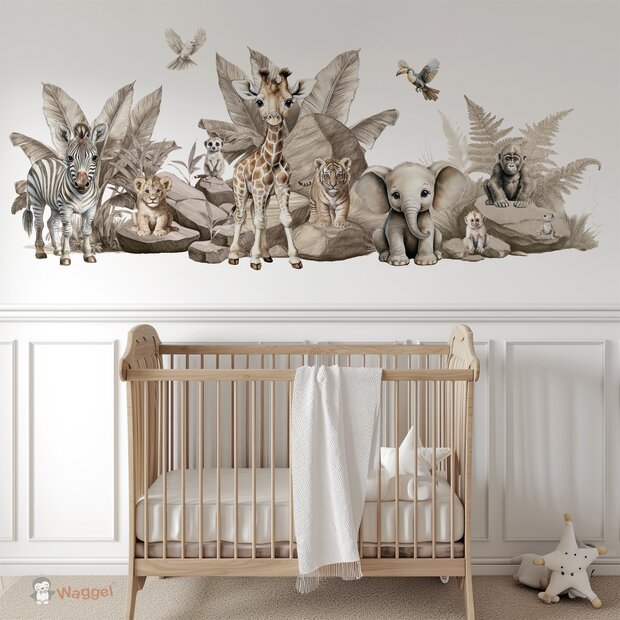 jungle neutral behang