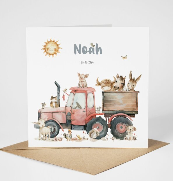 Geboortekaarten Funny Farm