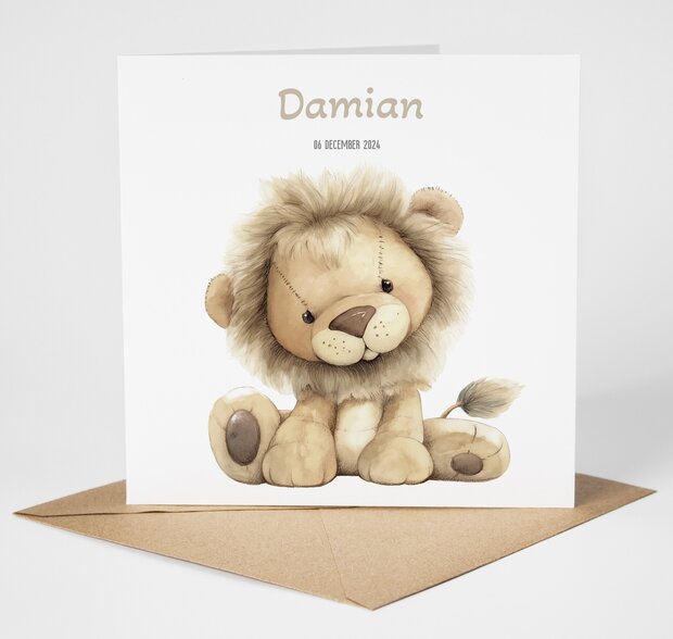 leeuwtje geboortekaartje
