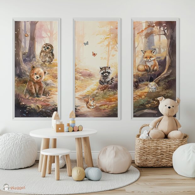 bosdieren behangpanelen