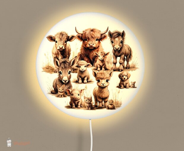 boerderijdieren lamp