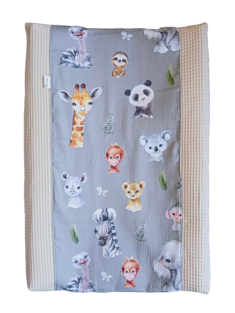 Aankleedkussenhoes verticaal jungle groen