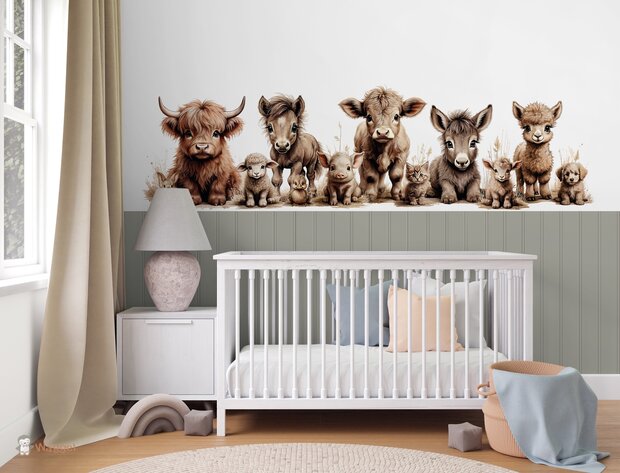 boerderijdieren behang