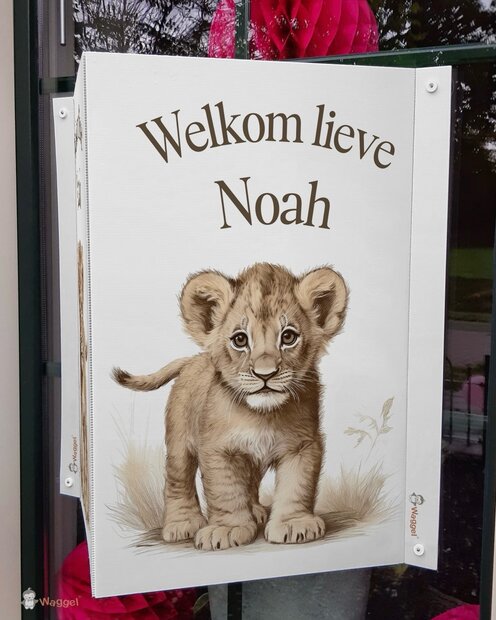 leeuw geboortebord