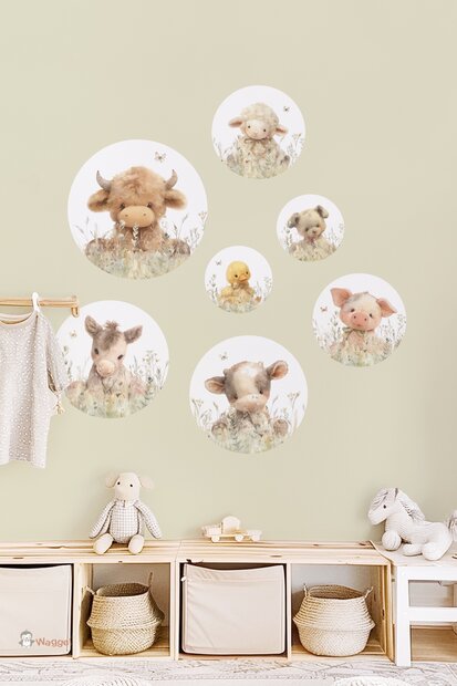 boerderijdieren muurstickers