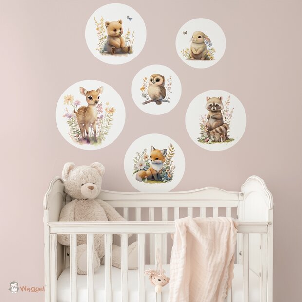 bosdieren muurstickers