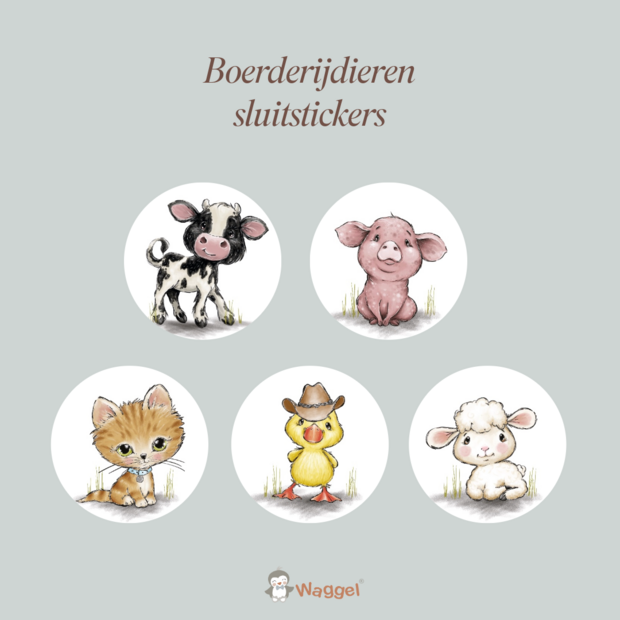 boerderijdieren sluitstickers 