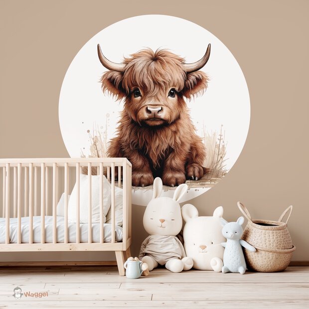 muursticker schotse hooglander