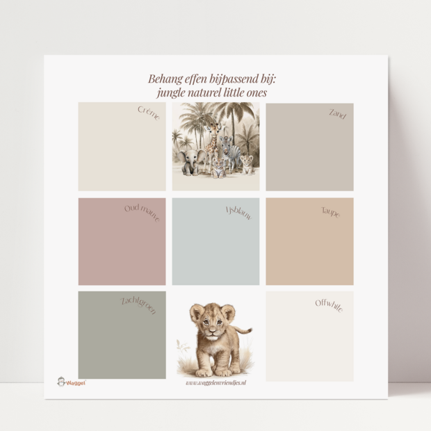 Behang sample effen bijpassend bij Jungle naturel Little ones 