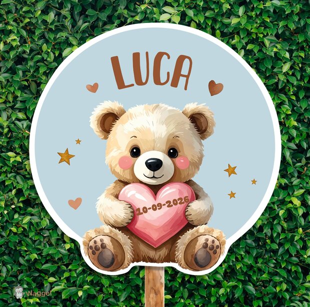 Geboortebord Happy Tails beertje