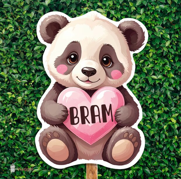 Geboortebord Happy Tails panda