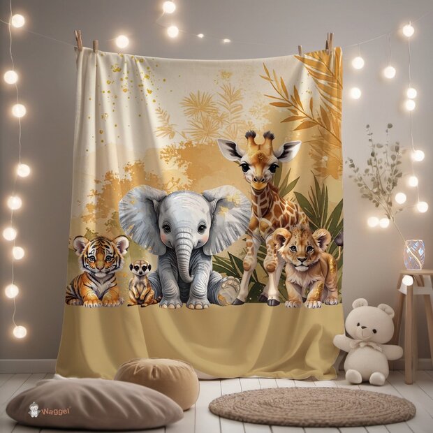 Deken Jungle Touch of gold