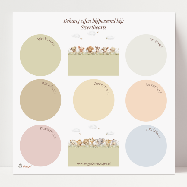 Behang sample effen bijpassend bij Sweethearts