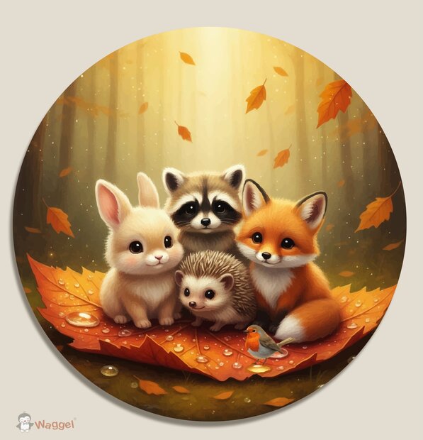 Muurcirkel Whispering woods "Sweethearts" 80 cm 