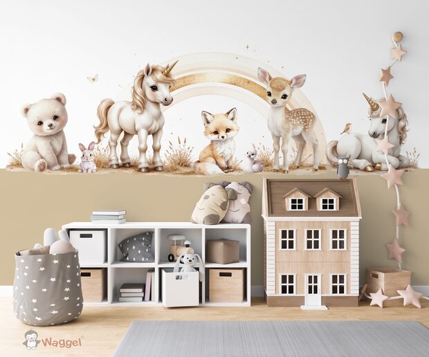 Behang Ivory Dreams - Enchanted Friends