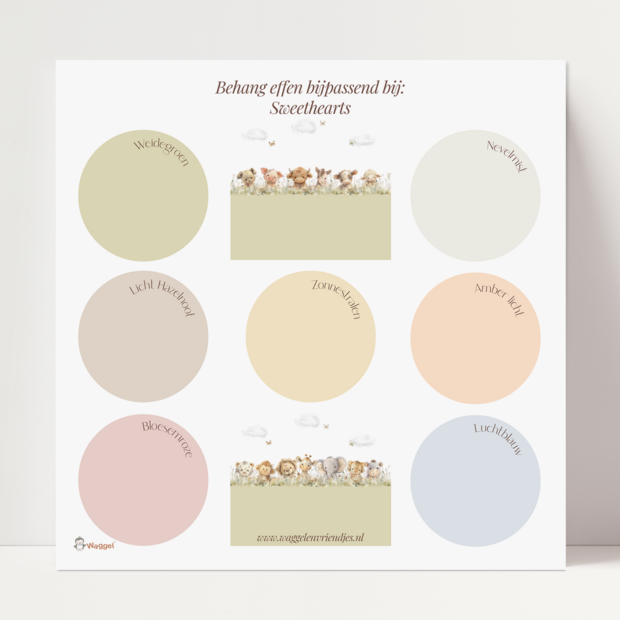 Behang sample effen bijpassend bij Sweethearts