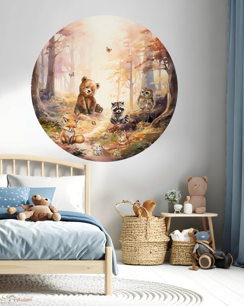 Zelfklevende wanddecoratie Magic Forest "Morning Sun" 