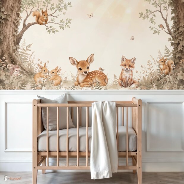 Behang Dreamy Woodland (geschikt voor smalle en brede muren)