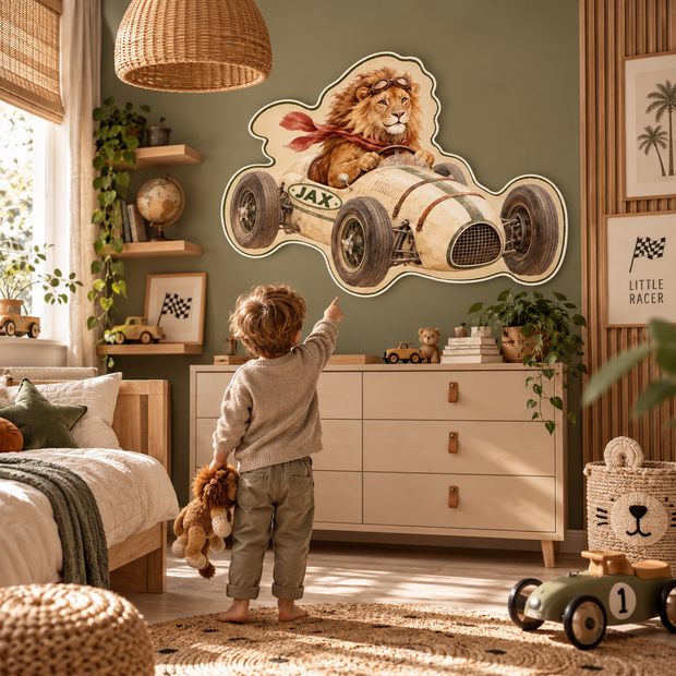 Muurdecoratie Racing World Jungle - leeuw -