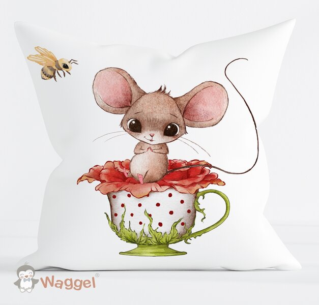 Sierkussen Mouseville cup of mice 40x40 cm
