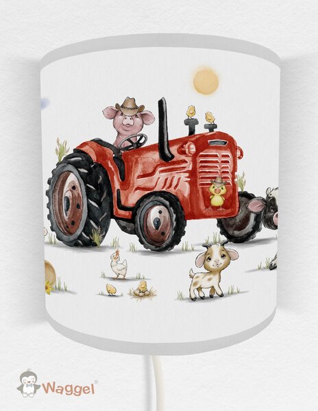 Wandlamp boerderijdieren tractor