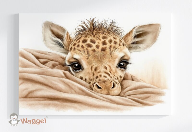 Canvasdoek Sweet dreams giraf