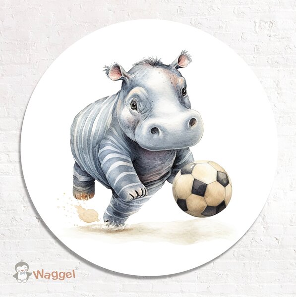 Muurcirkel Jungle Ball nijlpaard