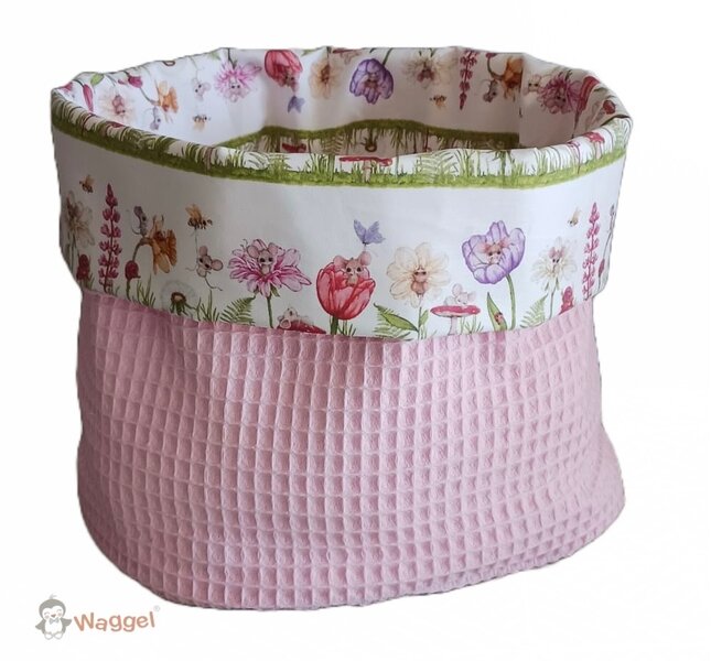 Commodemandje Mouseville flowers teddy/wafelstof