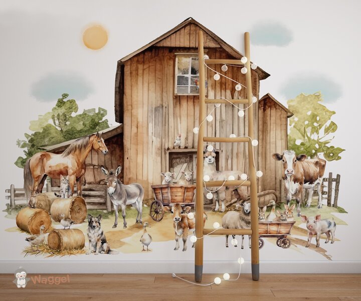 Behang sample Countryside farmhouse