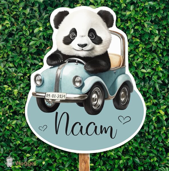 panda geboortebord