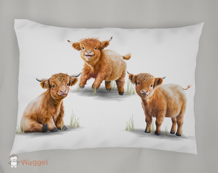 Kussensloop Schotse Hooglanders 60x40 cm