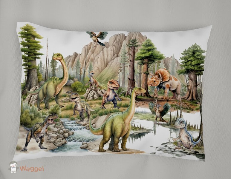 Kussensloop Dinosaur world 60x40 cm