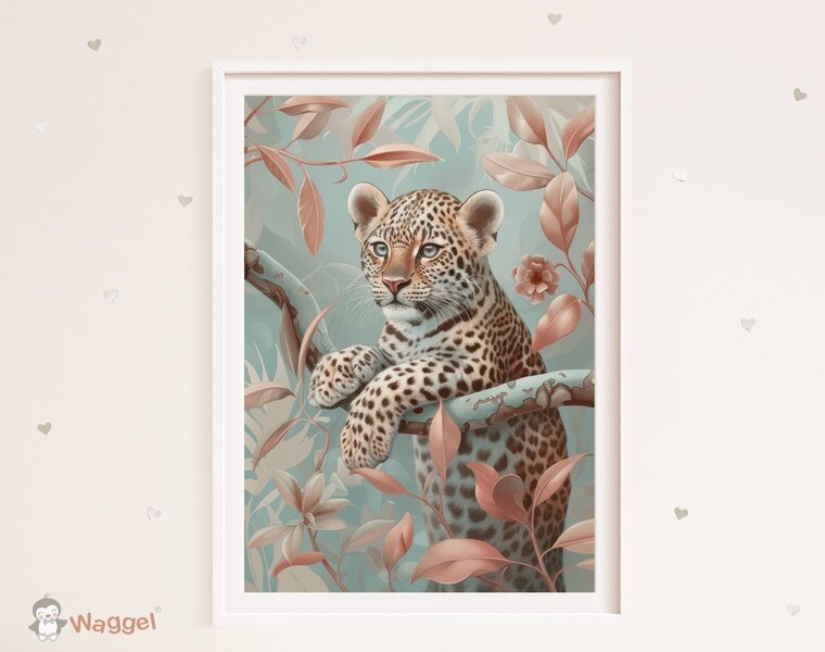 Poster Wildlife jaguar op tak