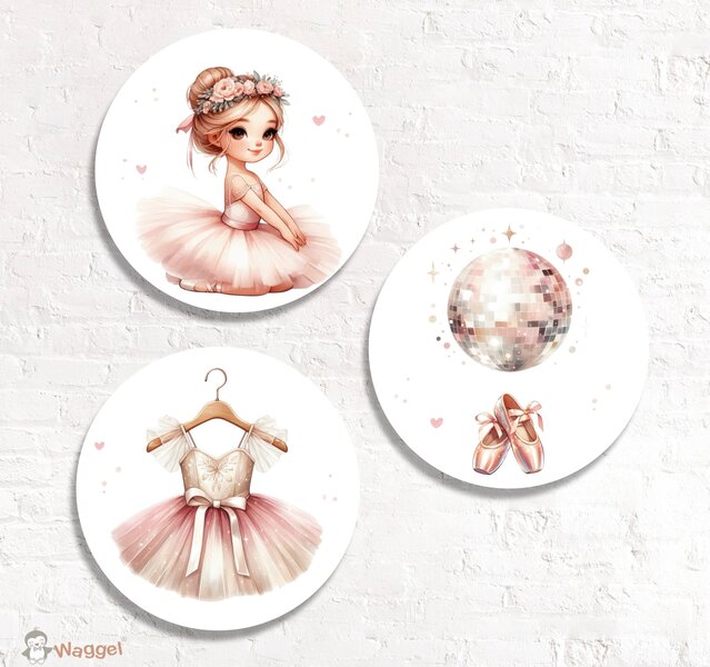 Muurcirkel set Ballerina girl 