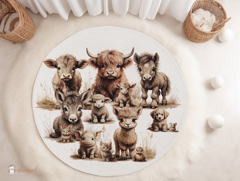 vloerkleed boerderijdieren