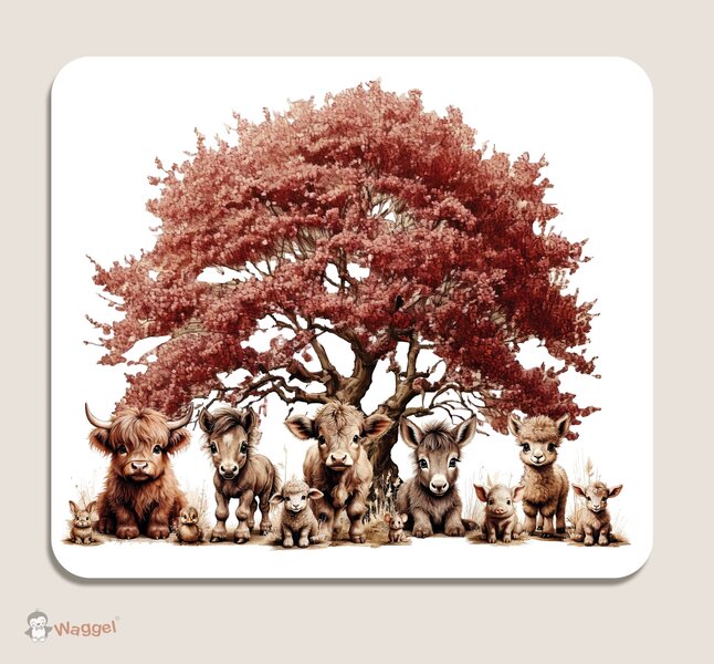Muurdecoratie Boerderijdieren naturel &quot;Under the Tree&quot;