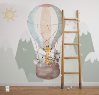 jungle luchtballon behang