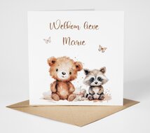 bosdieren geboortekaartje