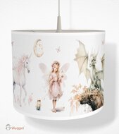 Hanglamp Fairy tale elfje, draak en eenhoorn