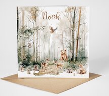 bosdieren geboortekaartje