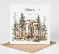 bosdieren geboortekaartje