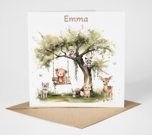 bosdieren geboortekaartje