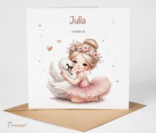 ballerina geboortekaartje