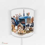 Wandlamp Farmlife tractor blauw
