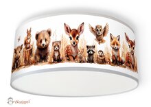 Plafondlamp bosdieren naturel