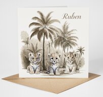 jungle geboortekaartje