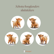 schotse hooglander sluitstickers