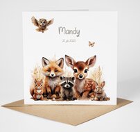 bosdieren geboortekaartje