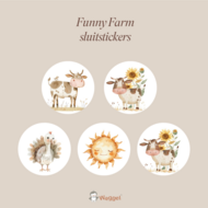 Sluitstickers Funny Farm