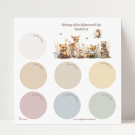 Behang sample effen bijpassend bij bosdieren